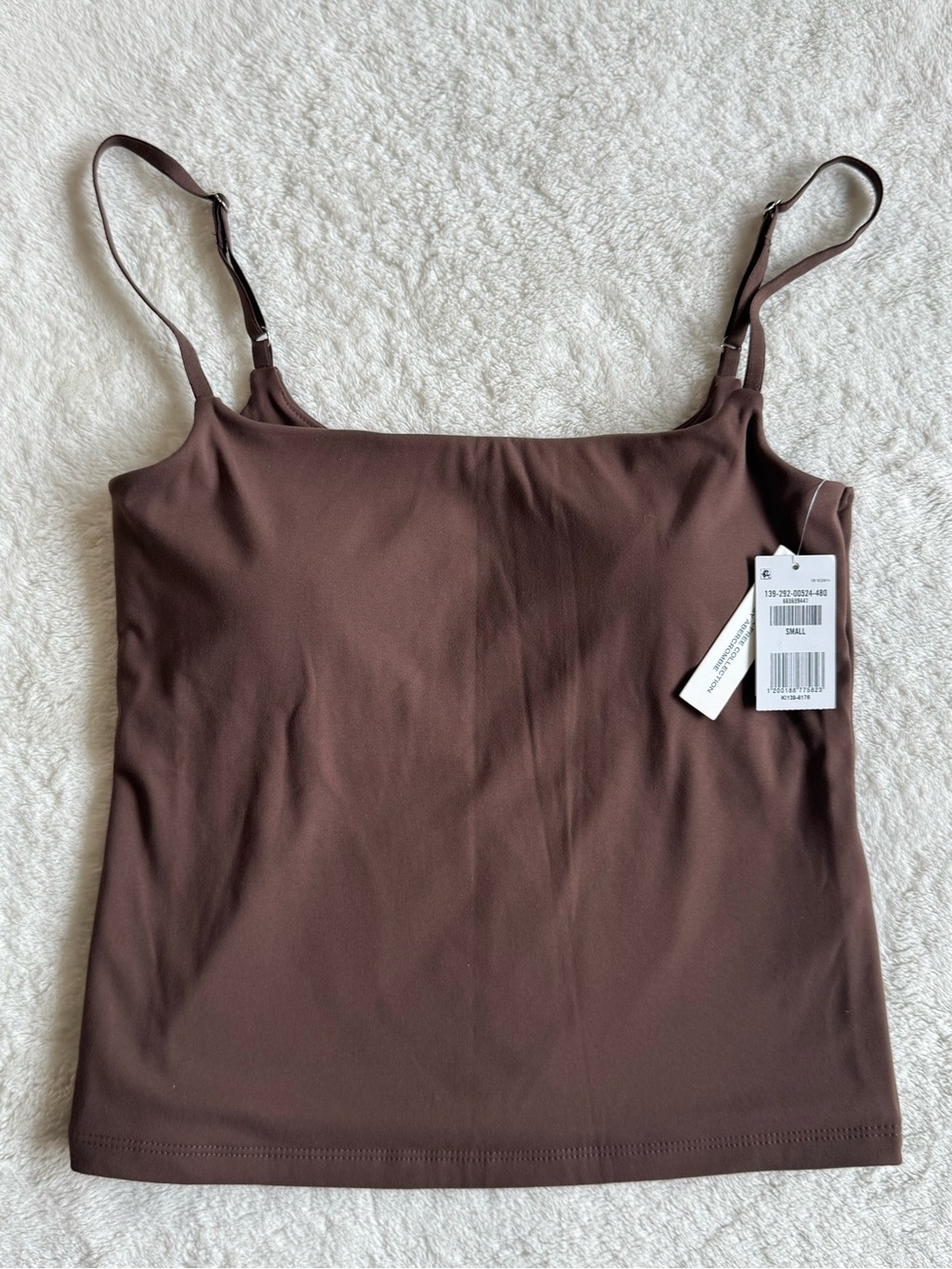 Abercrombie Bra-Free 90s Cami – Brown/Dark Coffee – Small NWT